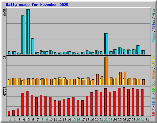 Daily usage for November 2025