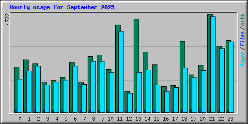 Hourly usage for September 2025