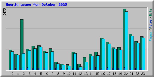 Hourly usage for October 2025